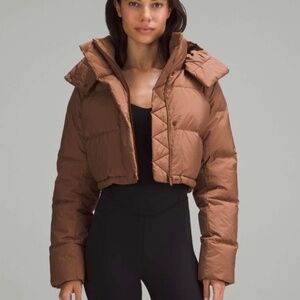 Lululemon Wunder Puff Super Cropped Jacket Roasted Brown Size 0 Women’s